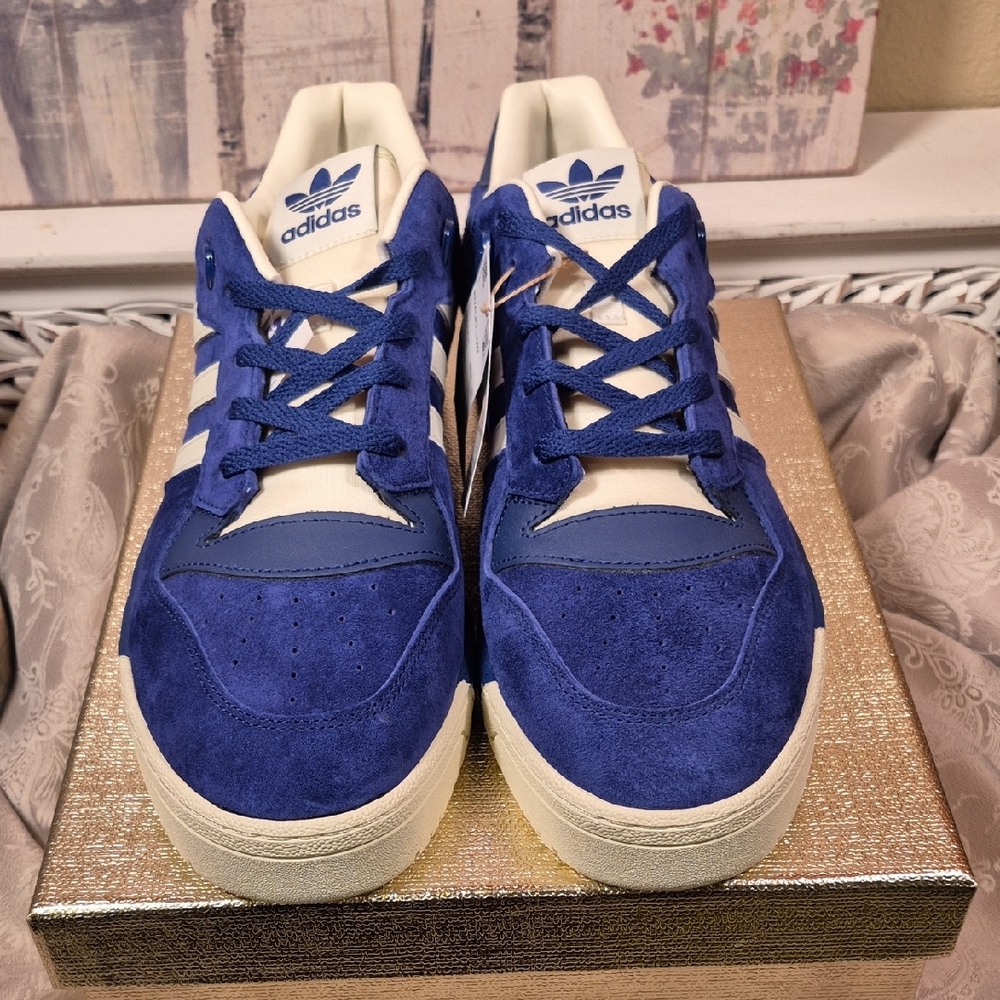 Adidas Men's Rivalry Low in Victory Blue Suede